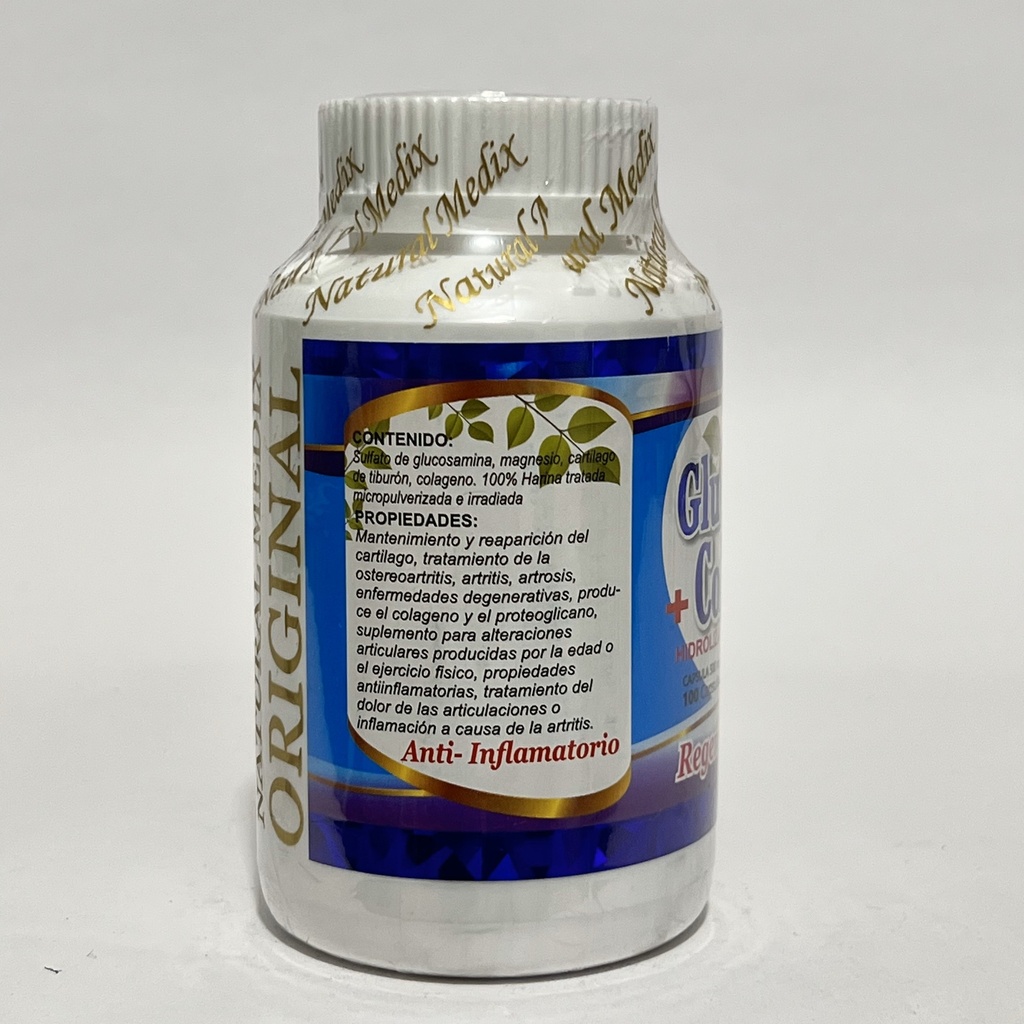 GLUCOSAMINE CHONDROITIN MAS COLAGENO HIDROLIZADO NATURAL MEDIX