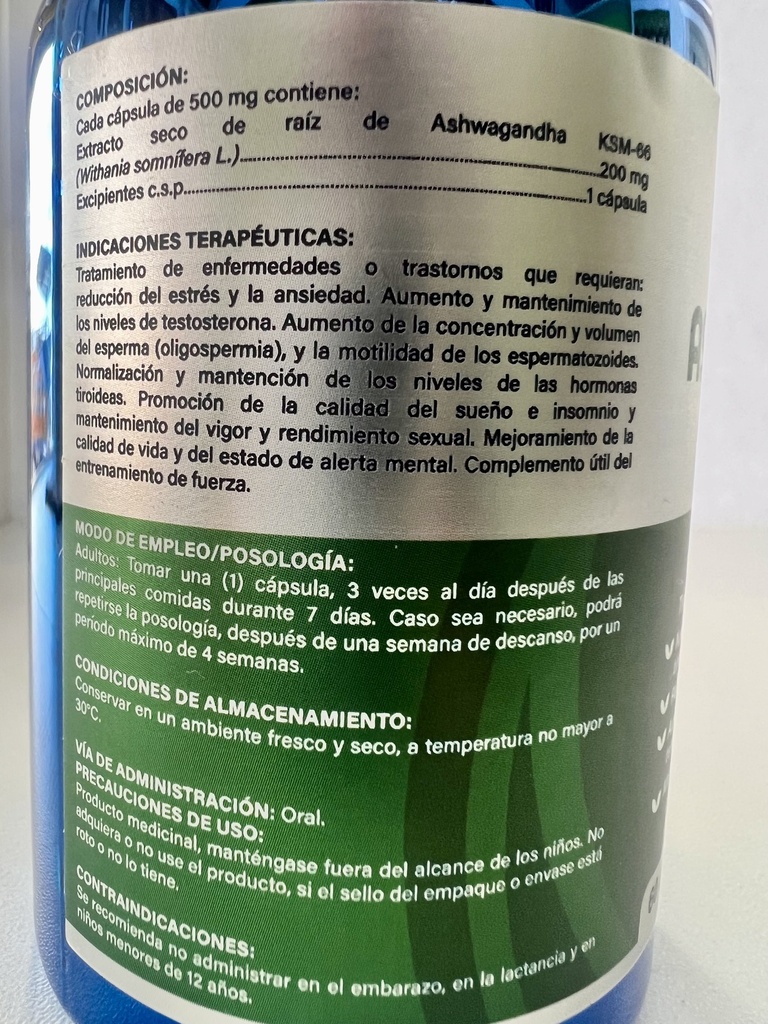 ASHWAGANDHA 60 CAP NATURAL FACTOR 