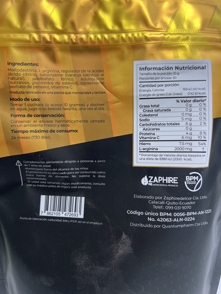 L-ARGININA KIDS + HIERRO DOY PACK 300 GR QUANTUM