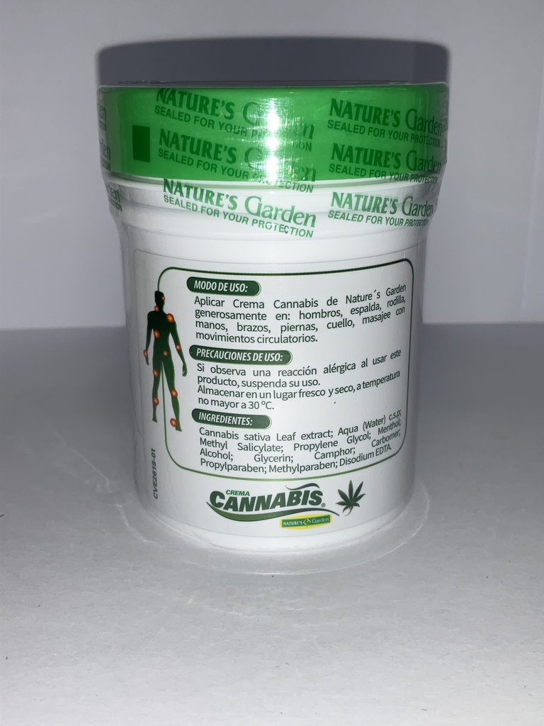 CREMA CANNABIS 120G NATURES GARDEN