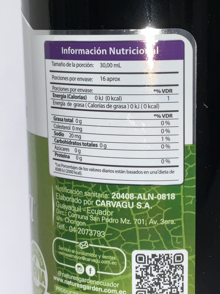 JARABE DE CLOROFILA 500 ML NATURES GARDEN