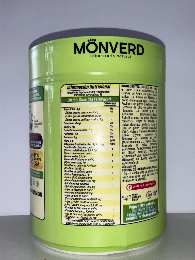 URO PROBIOTIC DETOX FIBER 300GR MONVERD