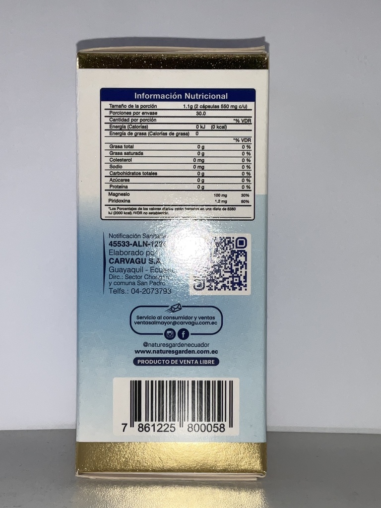 BISGLICINATO DE MAGNESIO 700GR 60CAP NATURES GARDEN