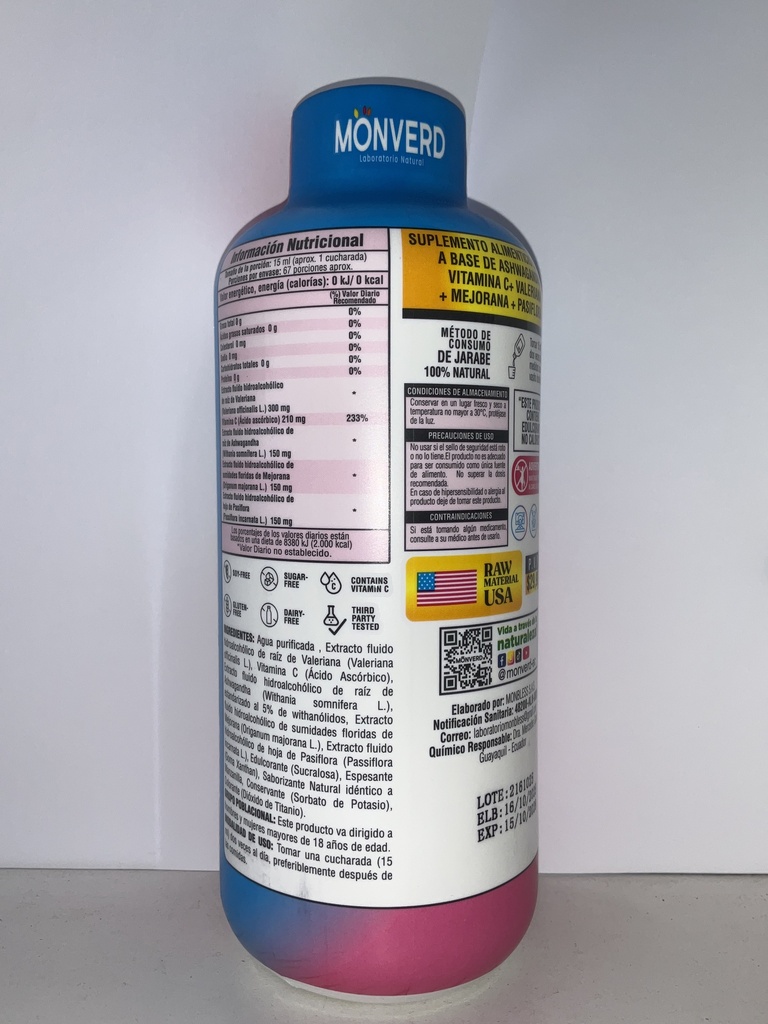 VALERIANA PASIFLORA MEJORANA 1LITRO MONVERD