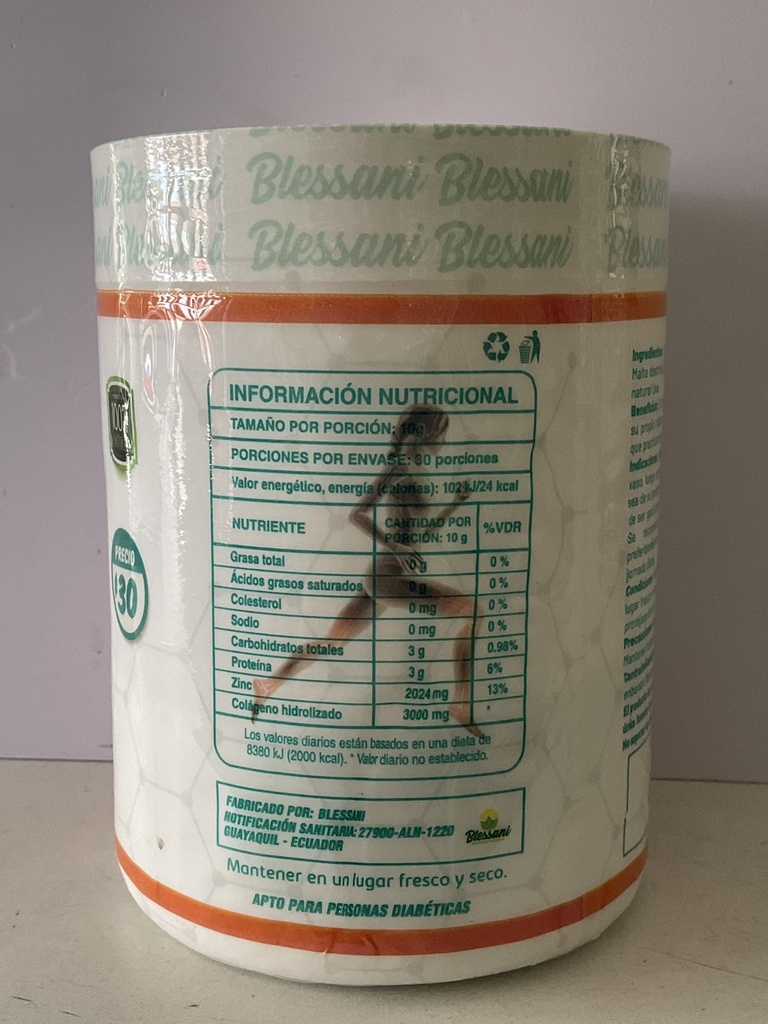 COLAGENO HIDROLIZADO BLANCO 300GR BLESSANI