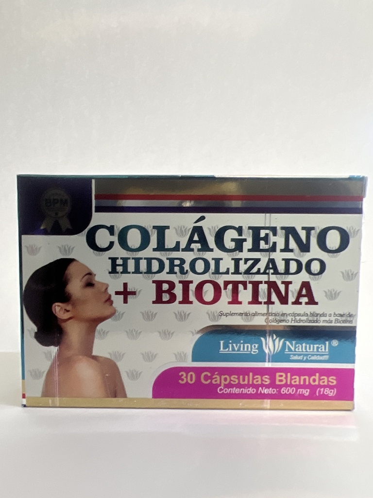 COLAGENO HIDROLIZADO + BIOTINA 30 CAP BLISTER LIVING NATURAL