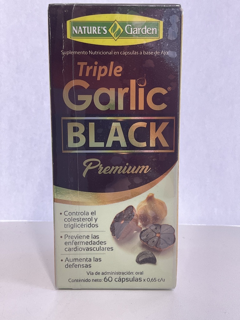 TRIPLE GARLIC BLACK X 60 CAPSULAS NATURES GARDEN