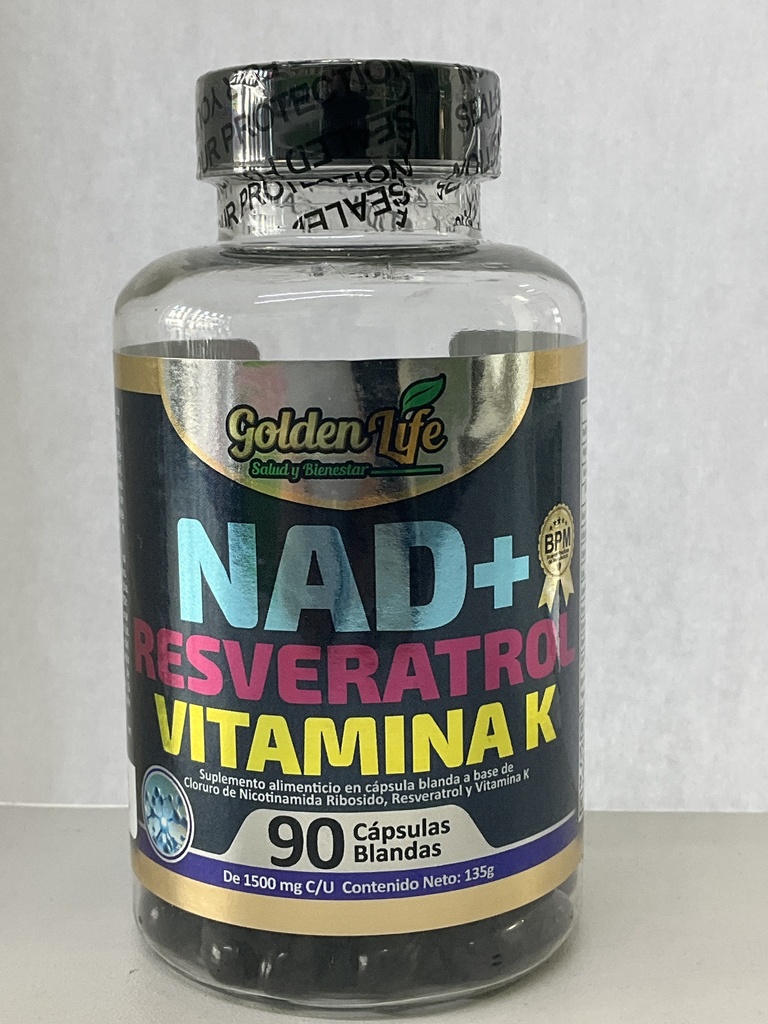 NAD + RESVERATROL + VITAMINA K  LIVING NATURAL