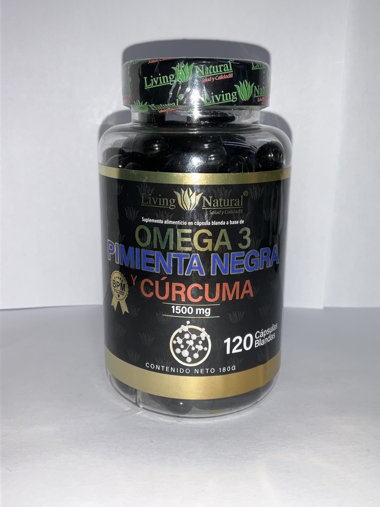 OMEGA 3 + PIMIENTA NEGRA Y CURCUMA LIVING NATURAL