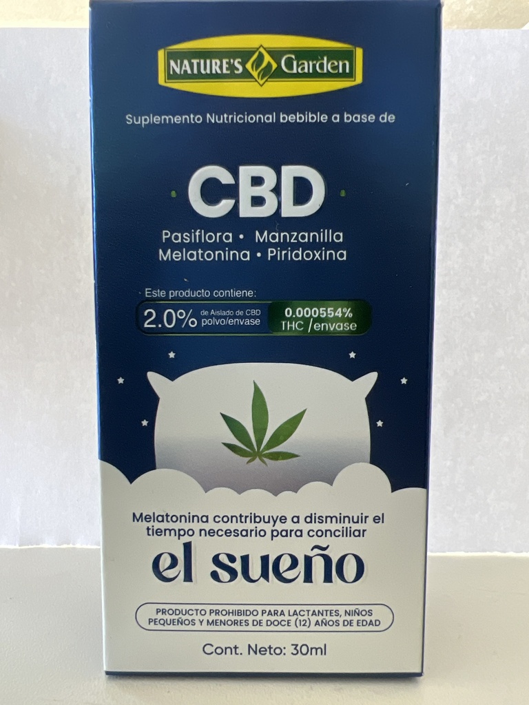 CBD PASIFLORA MELATONINA PIRIDOXINA GOTAS 30ML NATURES GARDEN 