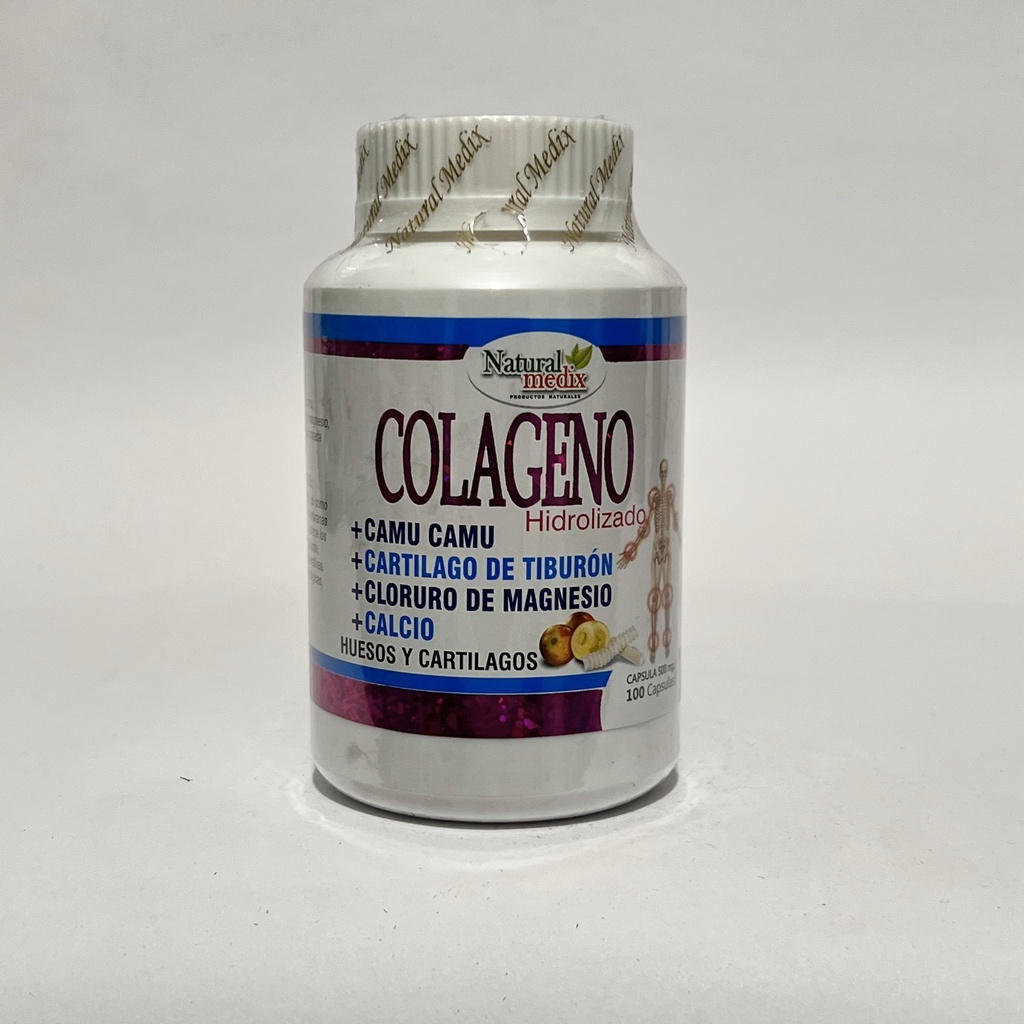 COLAGENO + CAMU CAMU+CARTILAGO DE TIBURON+CLORURO DE MAGNESIO+CALCIO MEDICINA NATURAL