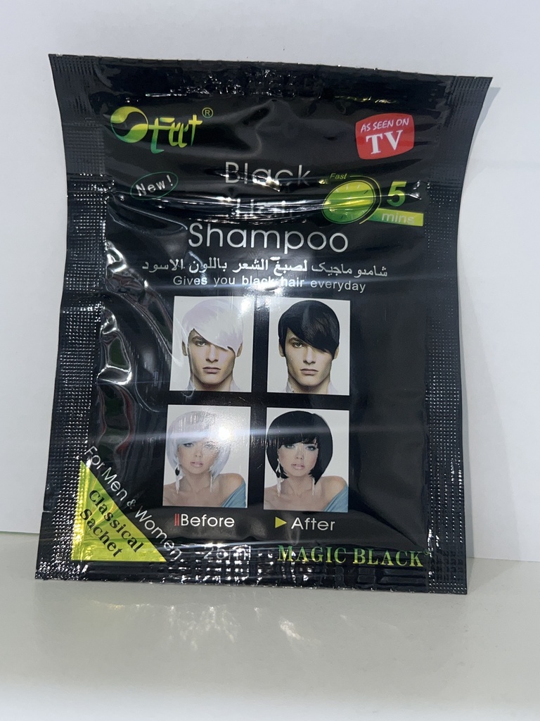 Shampoo cubre canas color negro 