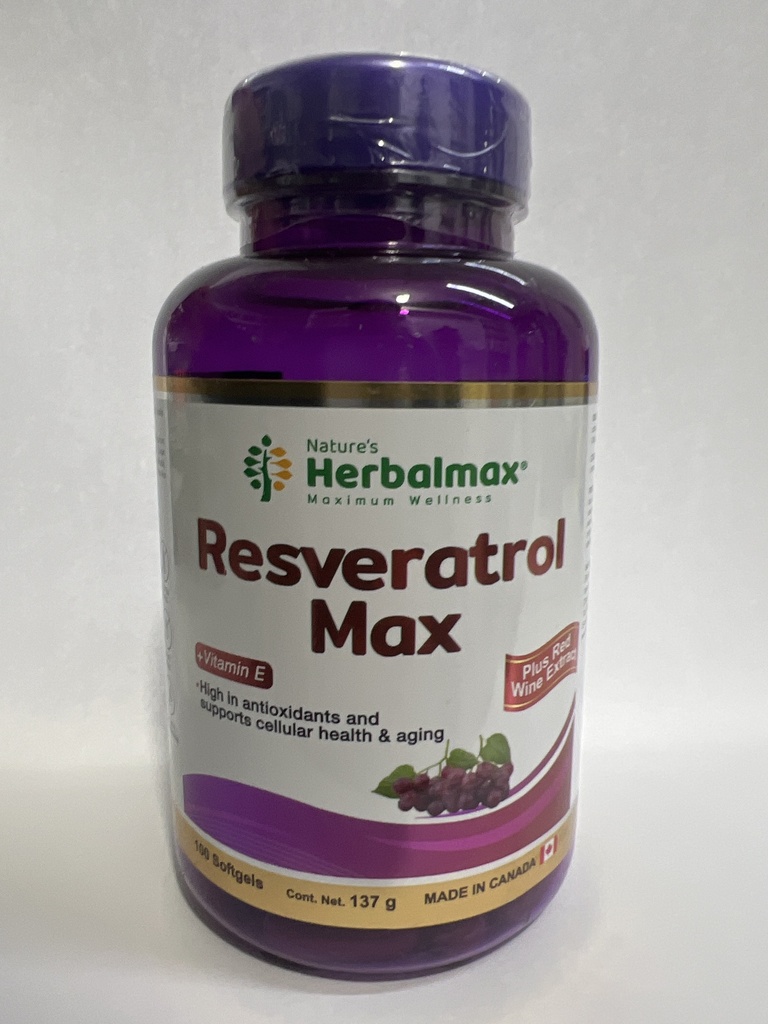 RESVERATROL MAX X 100 CAPSULAS HERBALMAX