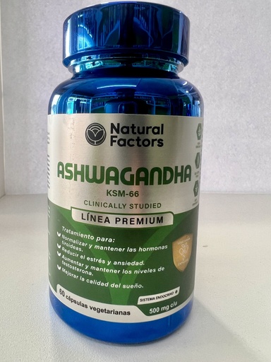 ASHWAGANDHA 60 CAP LINEA PREMIUN NATURAL FACTOR 