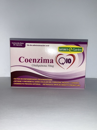 COENZIMA Q10 50MG X 30 CAPSULAS NATURES GARDEN