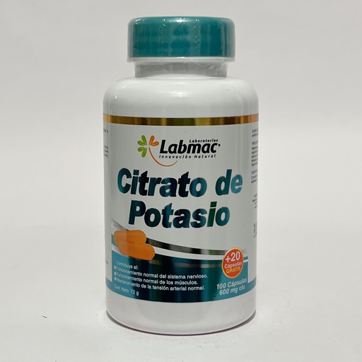 CITRATO DE POTASIO TABLETAS X 120 LABMAC 
