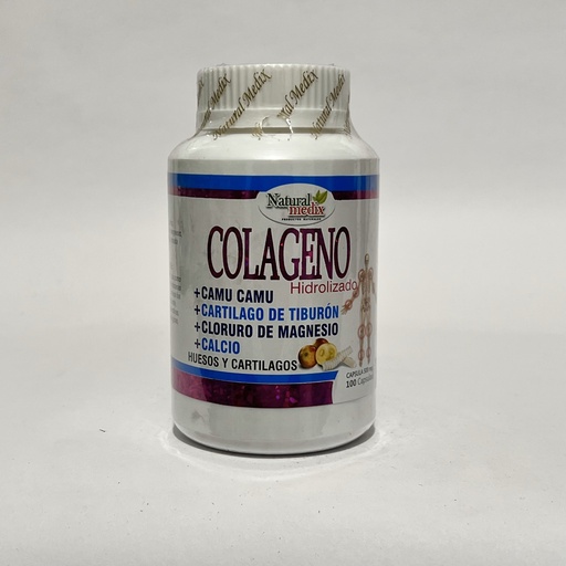 COLAGENO + CAMU CAMU+CARTILAGO DE TIBURON+CLORURO DE MAGNESIO+CALCIO MEDICINA NATURAL