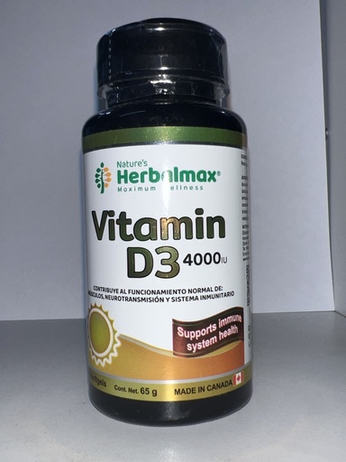 VITAMINA D3 X 100 CAPSULAS HERBALMAX